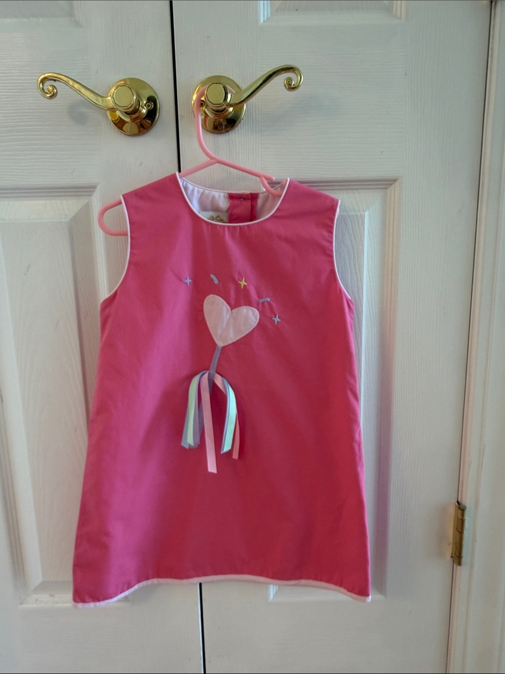 The Beaufort Bonnet Company Pink Heart Ribbon Shift Dress